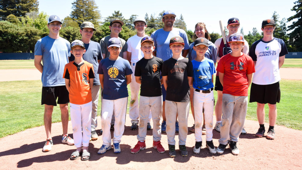 Baseball group photo on the mound.