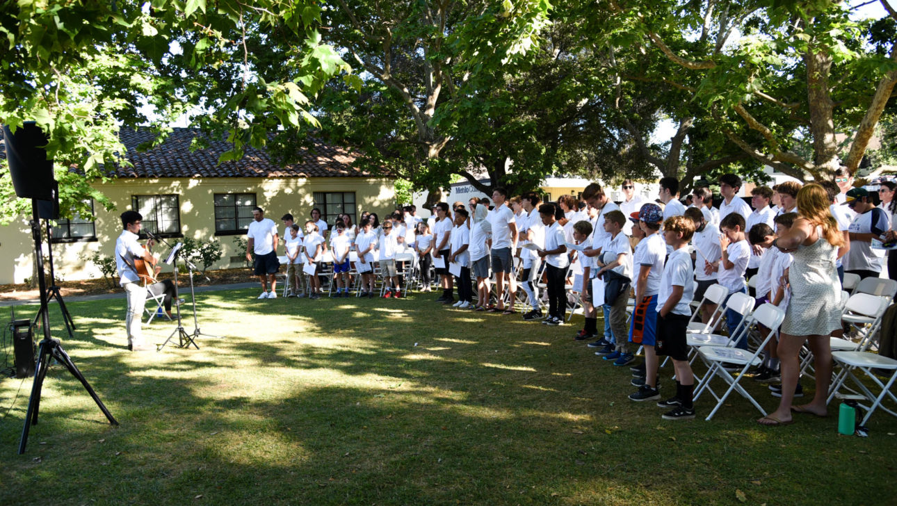 All campers gathered for Shabbat.